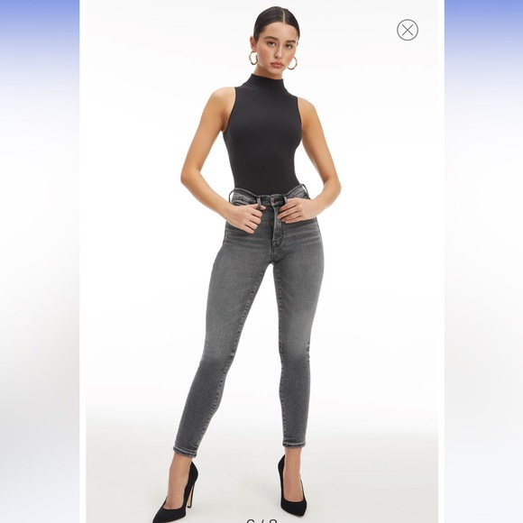 Good American Mock Neck Seamless Bodysuit. Size 3/4. Tan and black - Picture 3 of 7